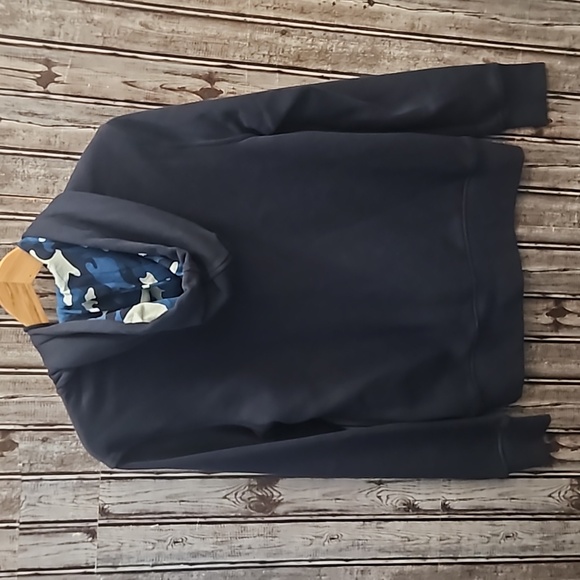 NWT Michael Kors Spellout Hoodie in Midnight blue with camouflage accents - Picture 2 of 7